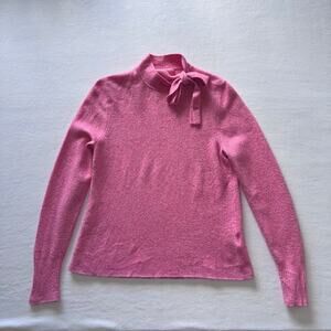 Pink Super Soft J. Crew Bow Neck Sweater